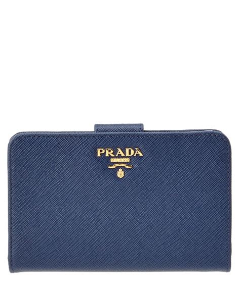 prada saffiano metallic gold credit card holder|More.